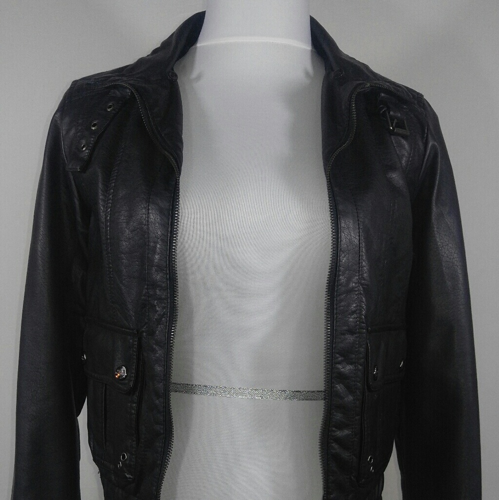 Steve Madden Black Faux Leather Jacket
